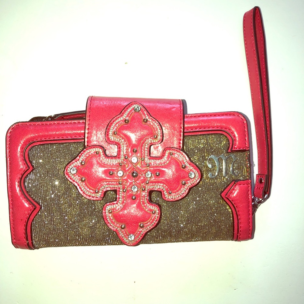Red Cheetah print Miss Me Buckle Wristlet